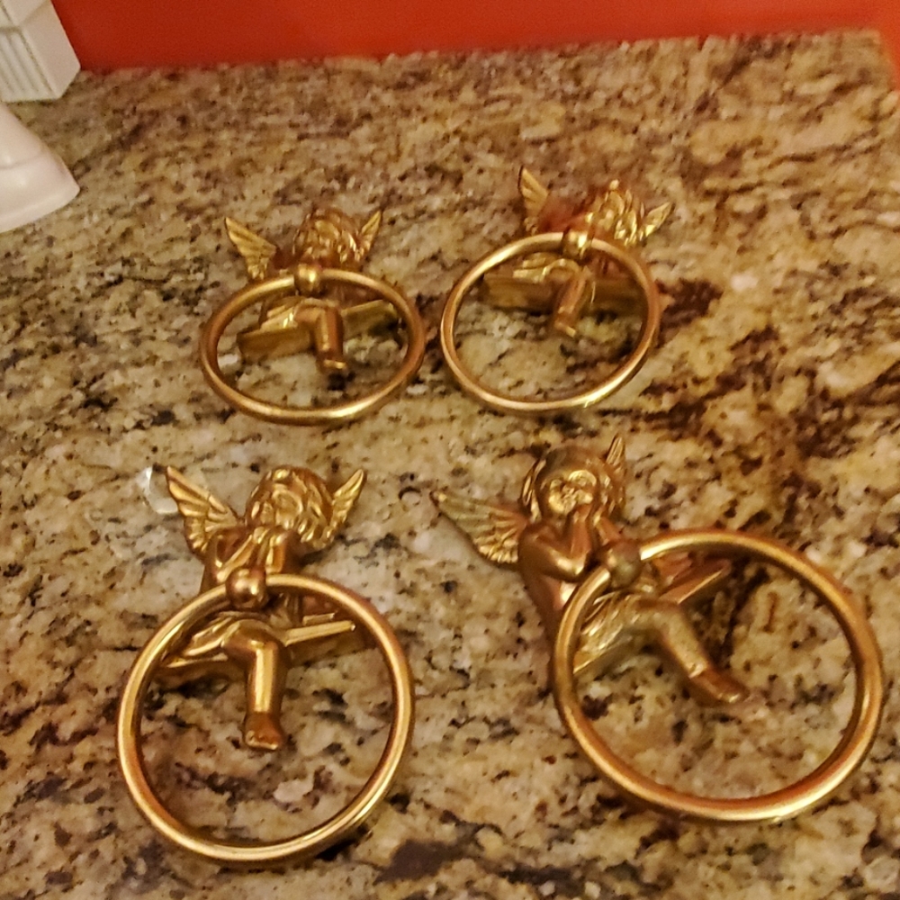 Large Vintage Brass Curtain Tie backs *